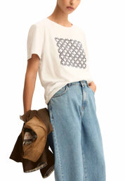 T-shirt Bianco Blu Emme Marella
