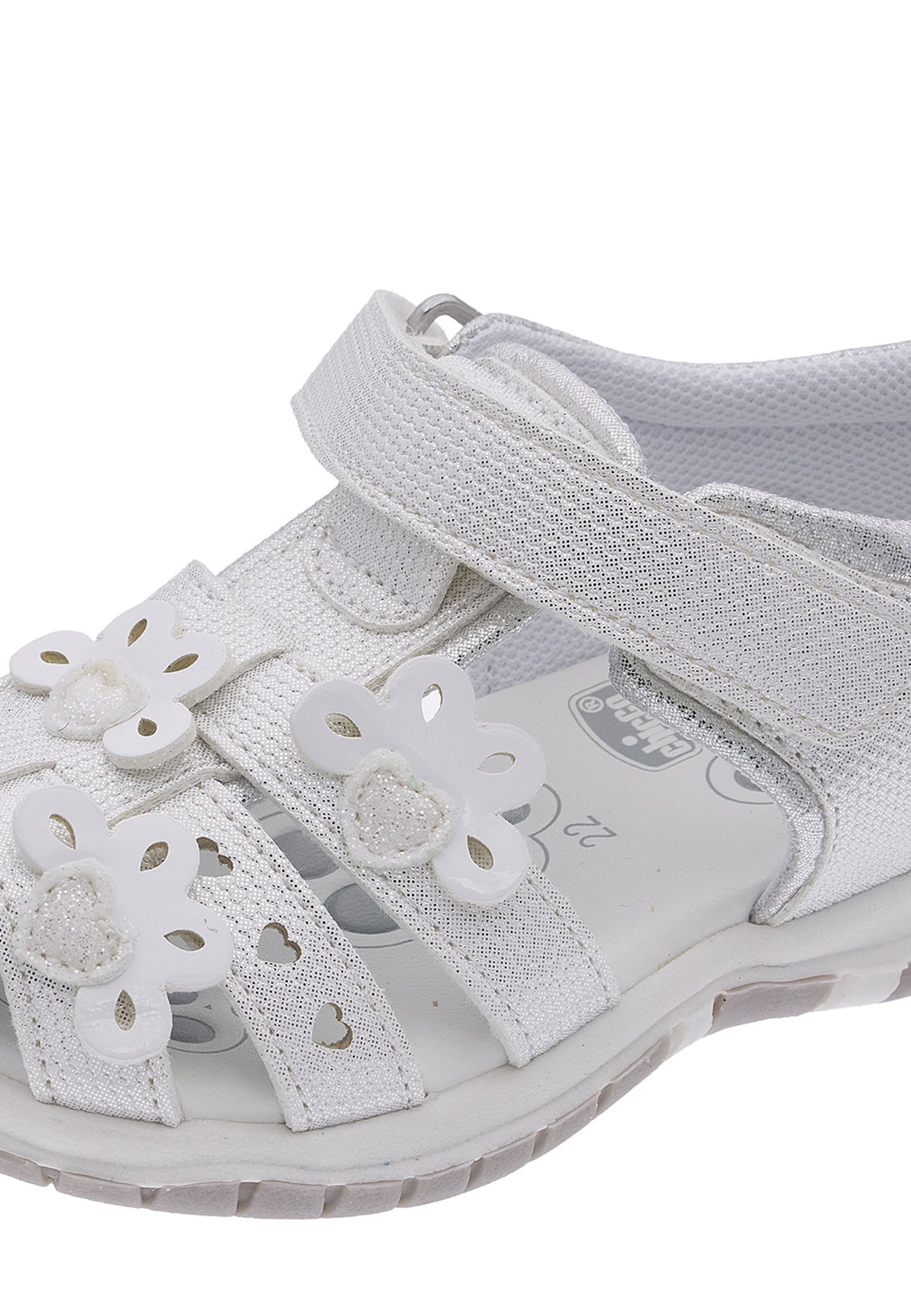 Sandali con strappi Argentato Chicco