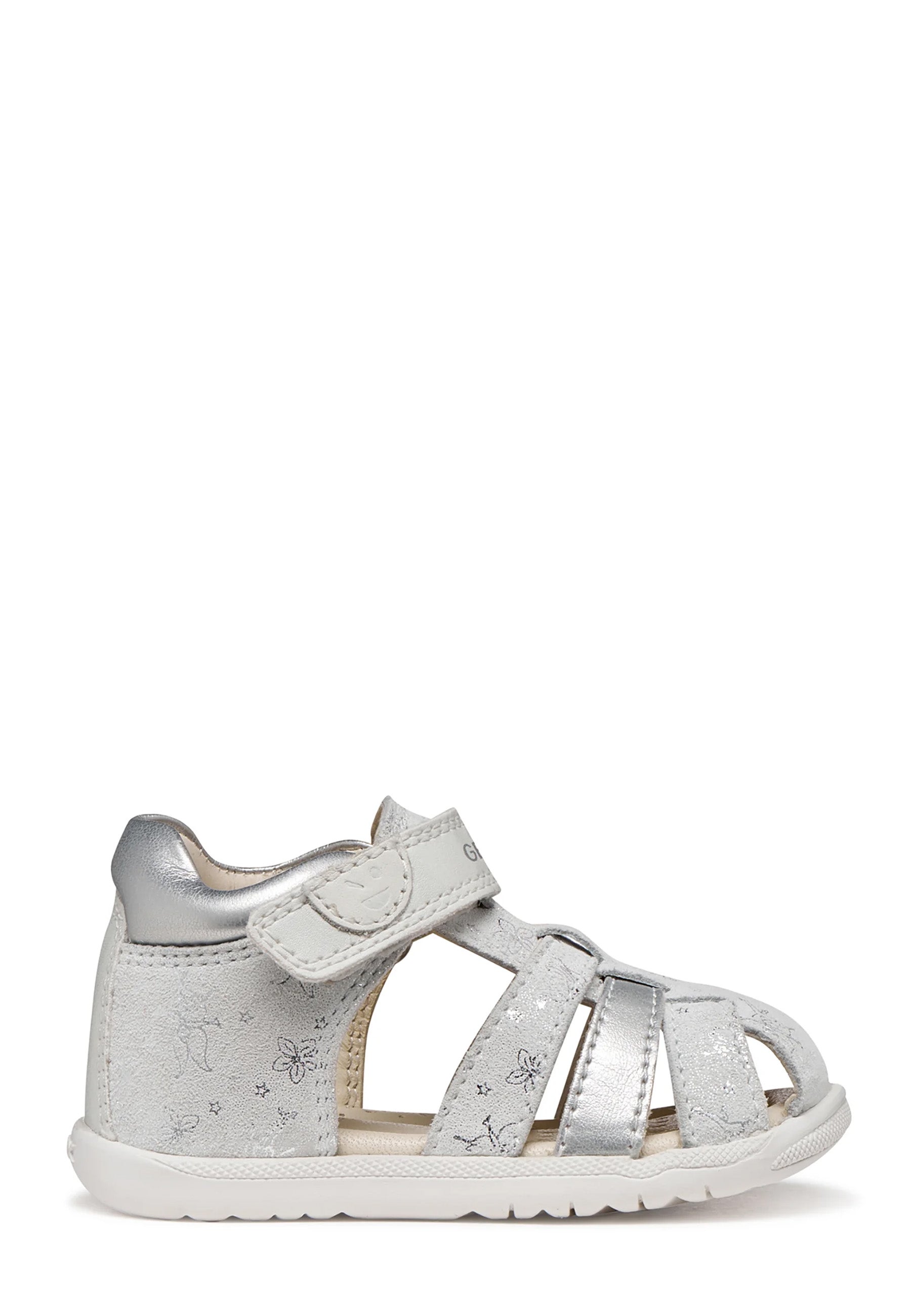 Sandali con strappi Argento Geox