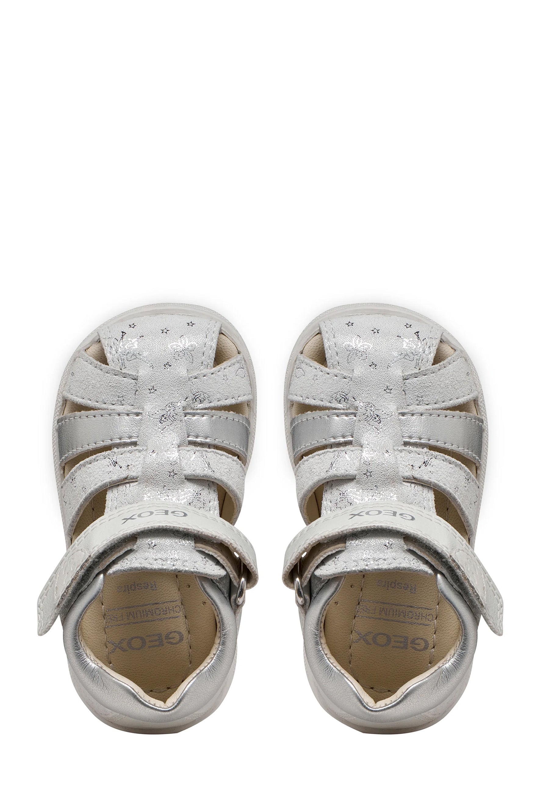 Sandali con strappi Argento Geox