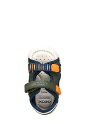 Sandali con strappi Verde Geox