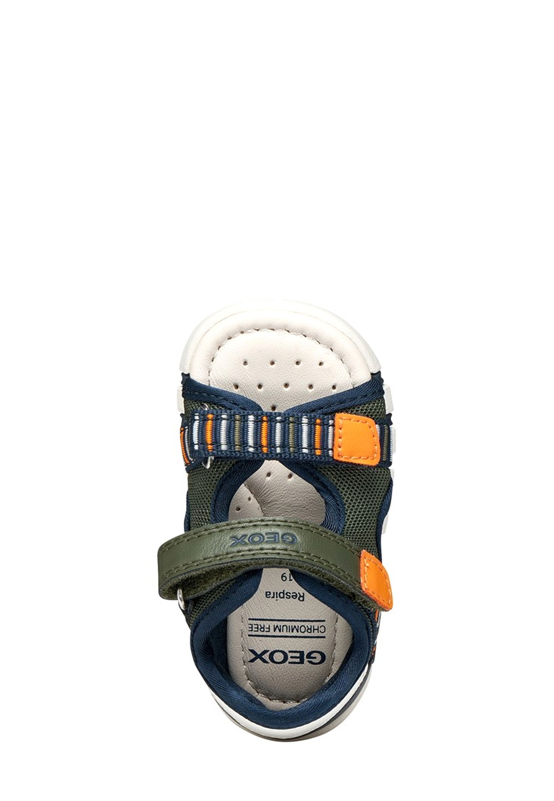 Sandali con strappi Verde Geox