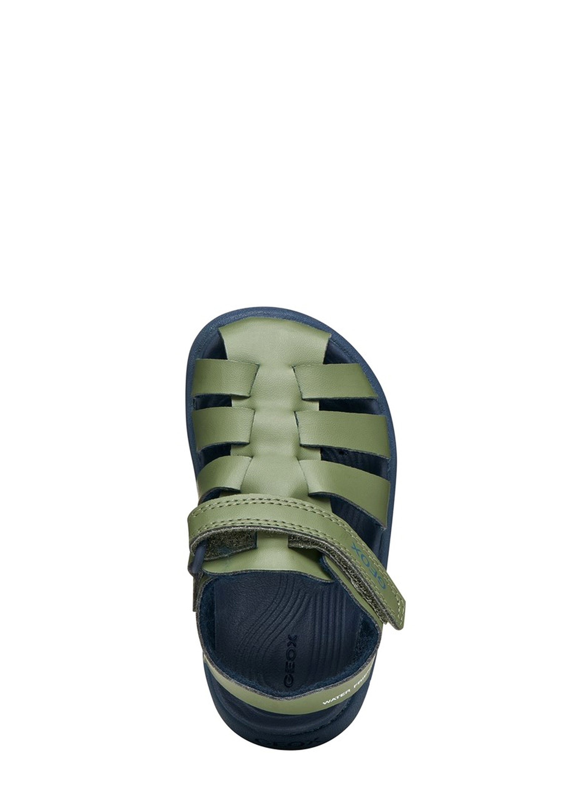 Sandali con strappi Verde Geox