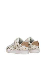 Scarpe con strappi Bianco Oro Geox
