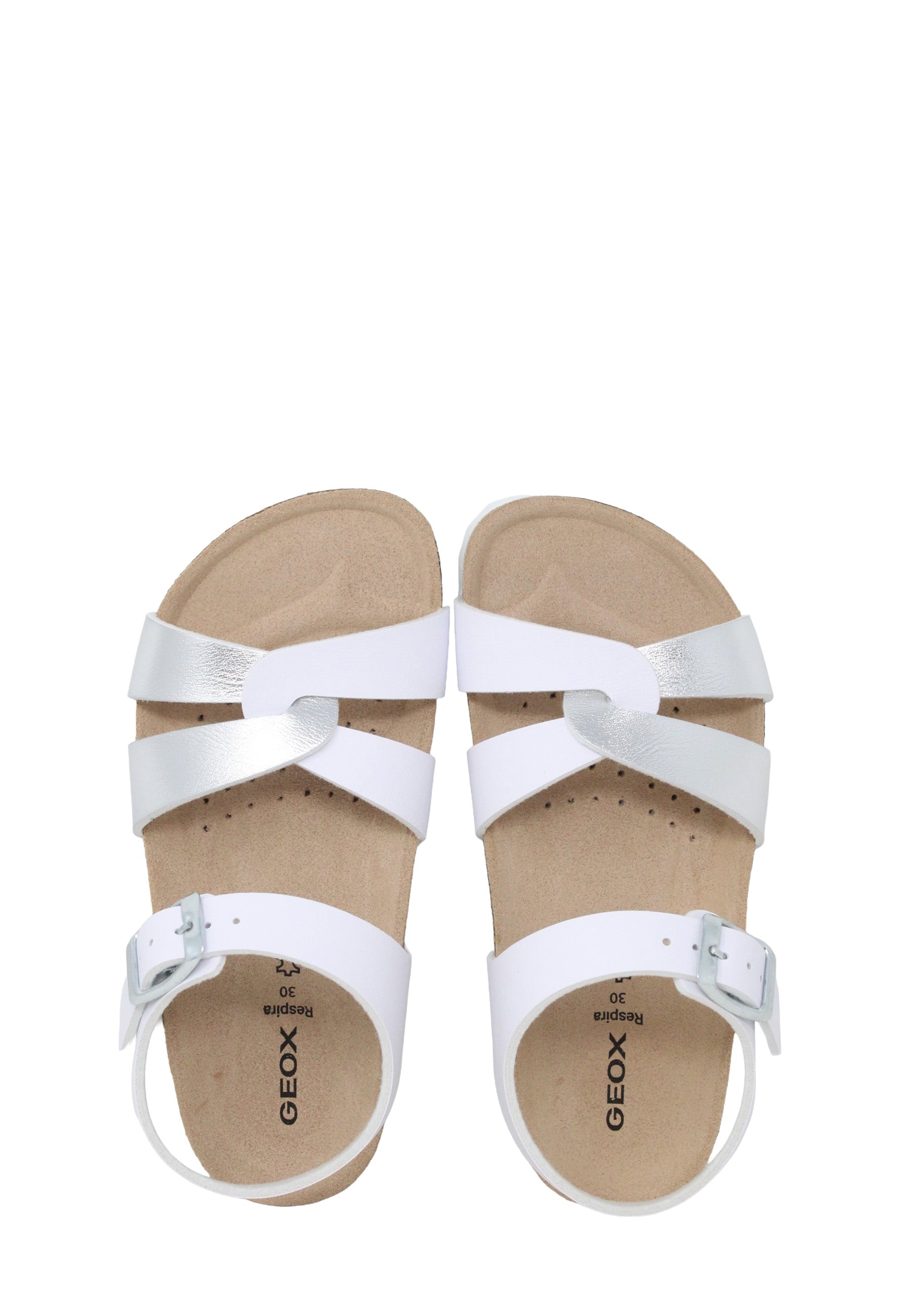 Sandali con strappi Bianco Geox