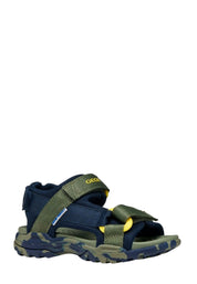 Sandali con strappi Verde Geox