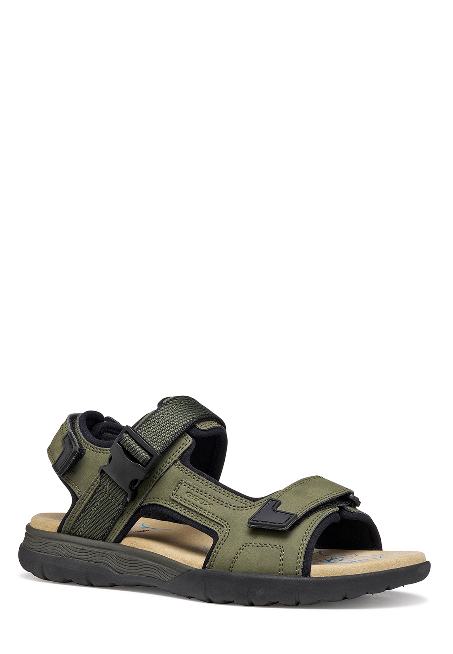 Sandali con strappi Verde Geox