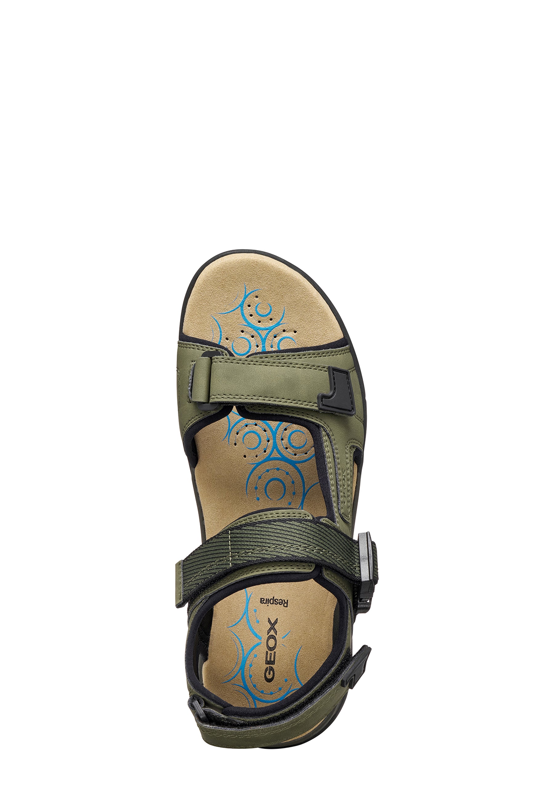 Sandali con strappi Verde Geox