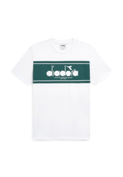 T-shirt Bianco Verde Diadora