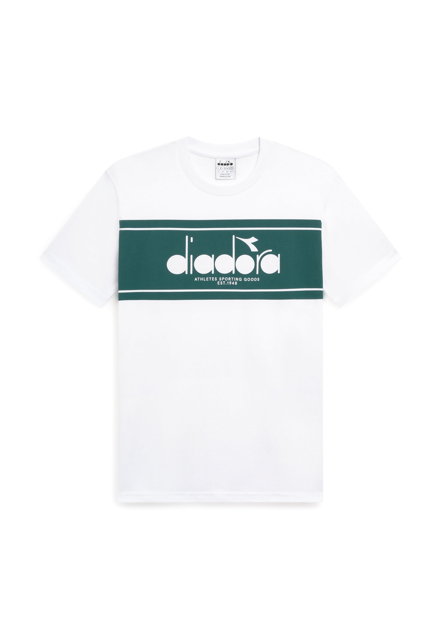 T-shirt Bianco Verde Diadora