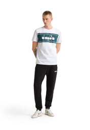T-shirt Bianco Verde Diadora