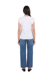 T-shirt Bianco Dorato Yes-zee