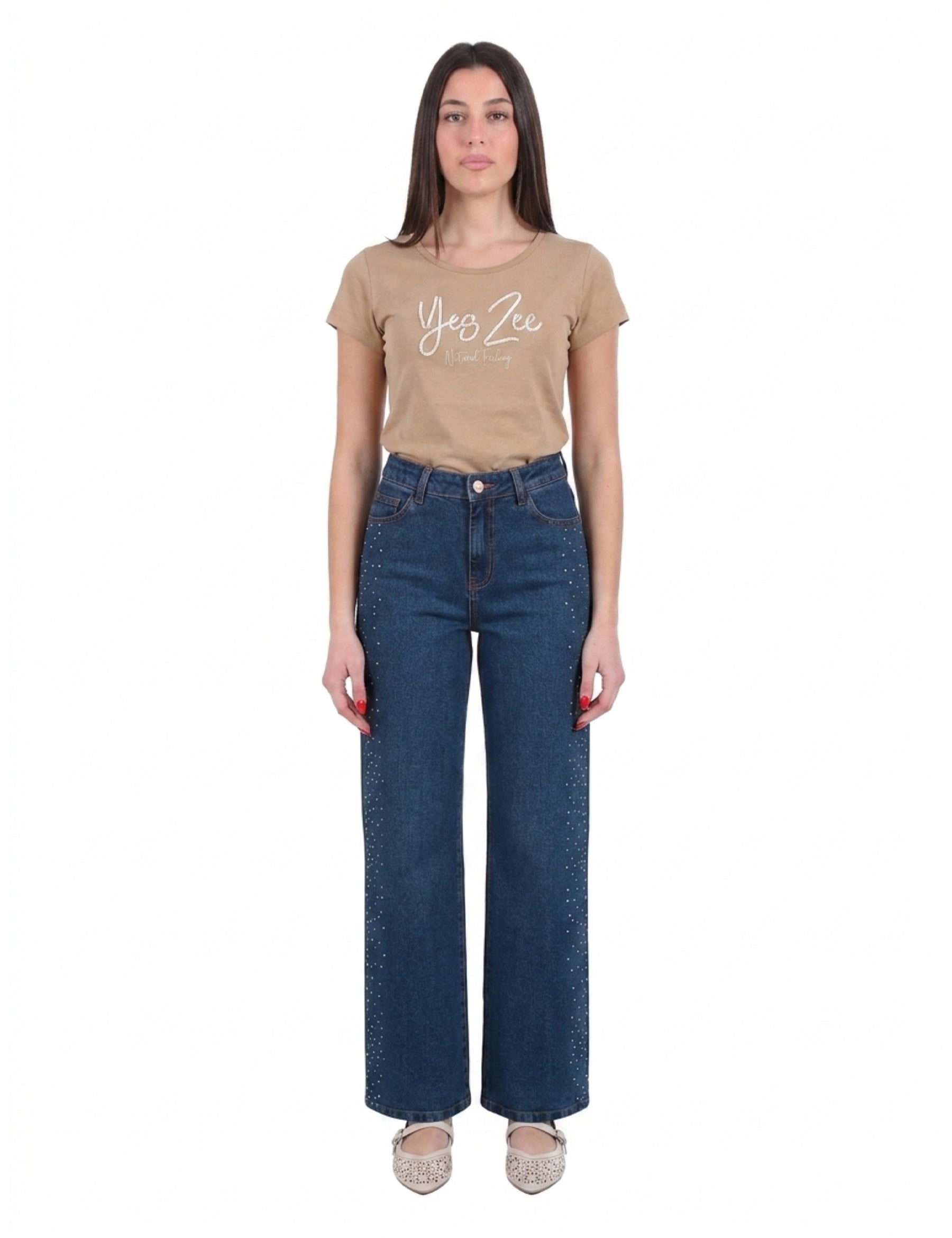 T-shirt Marrone Yes-zee