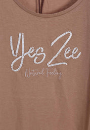 T-shirt Marrone Yes-zee