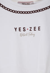 T-shirt Bianco Yes-zee