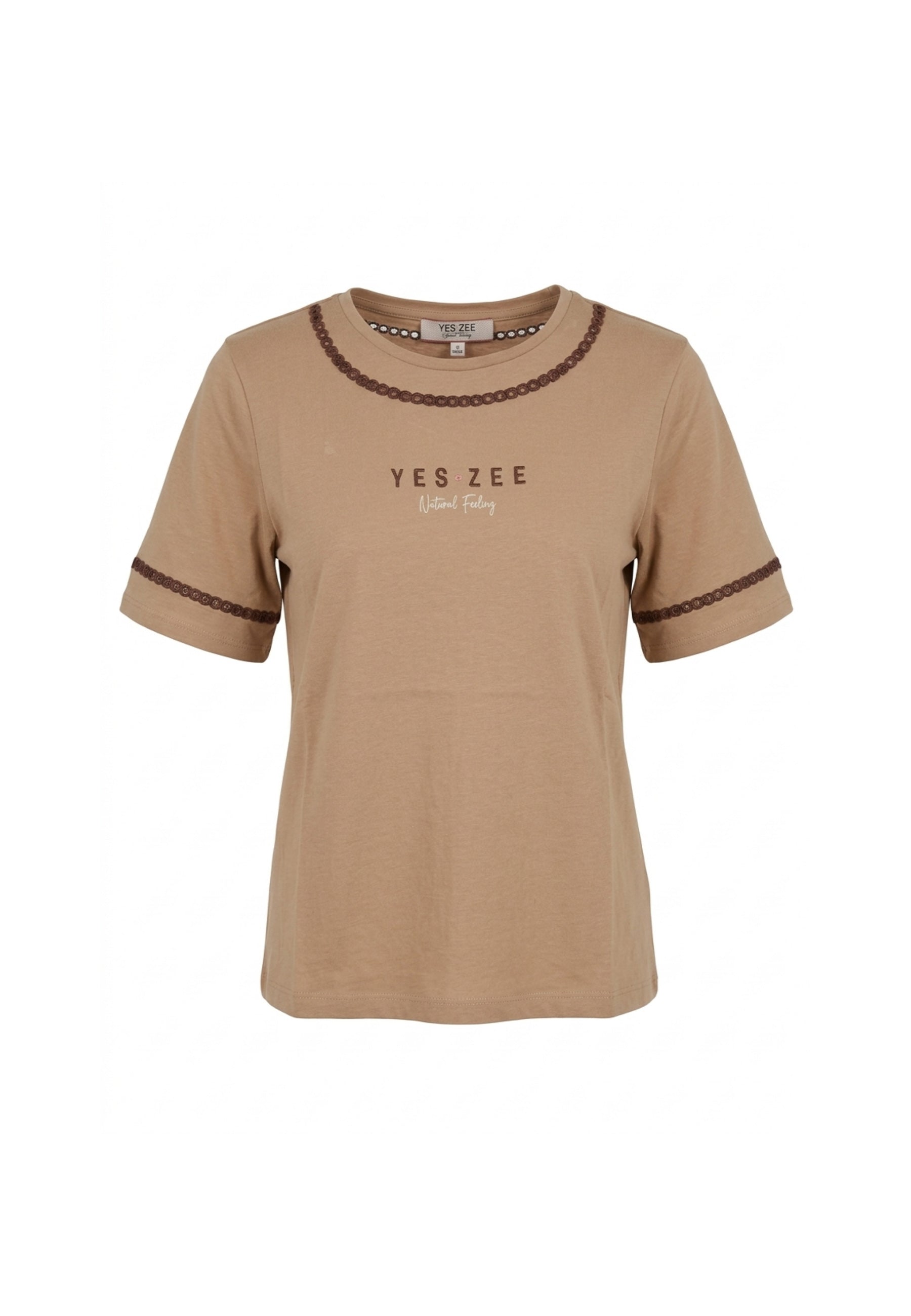 T-shirt Marrone Yes-zee