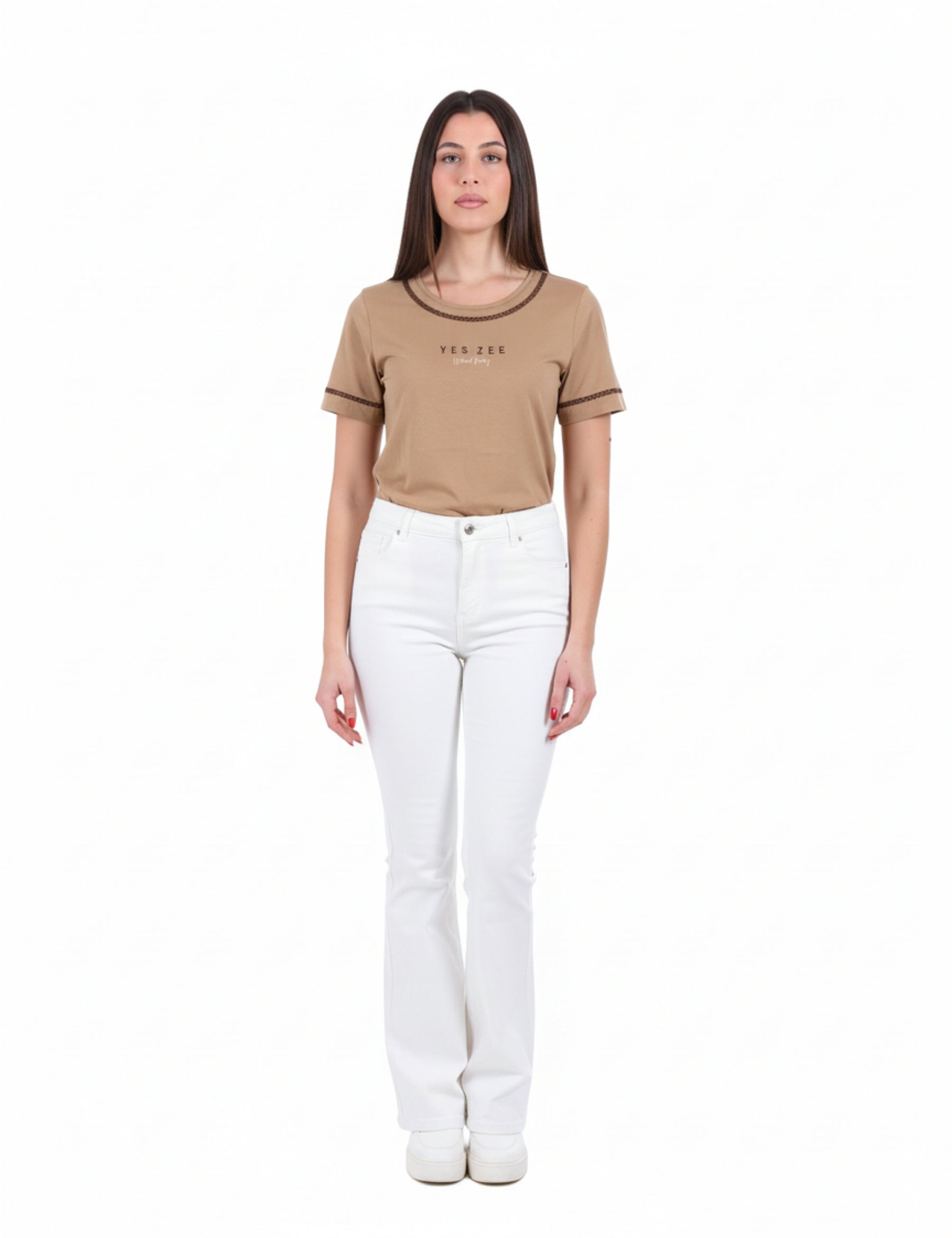 T-shirt Marrone Yes-zee