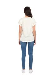 T-shirt Avorio Yes-zee