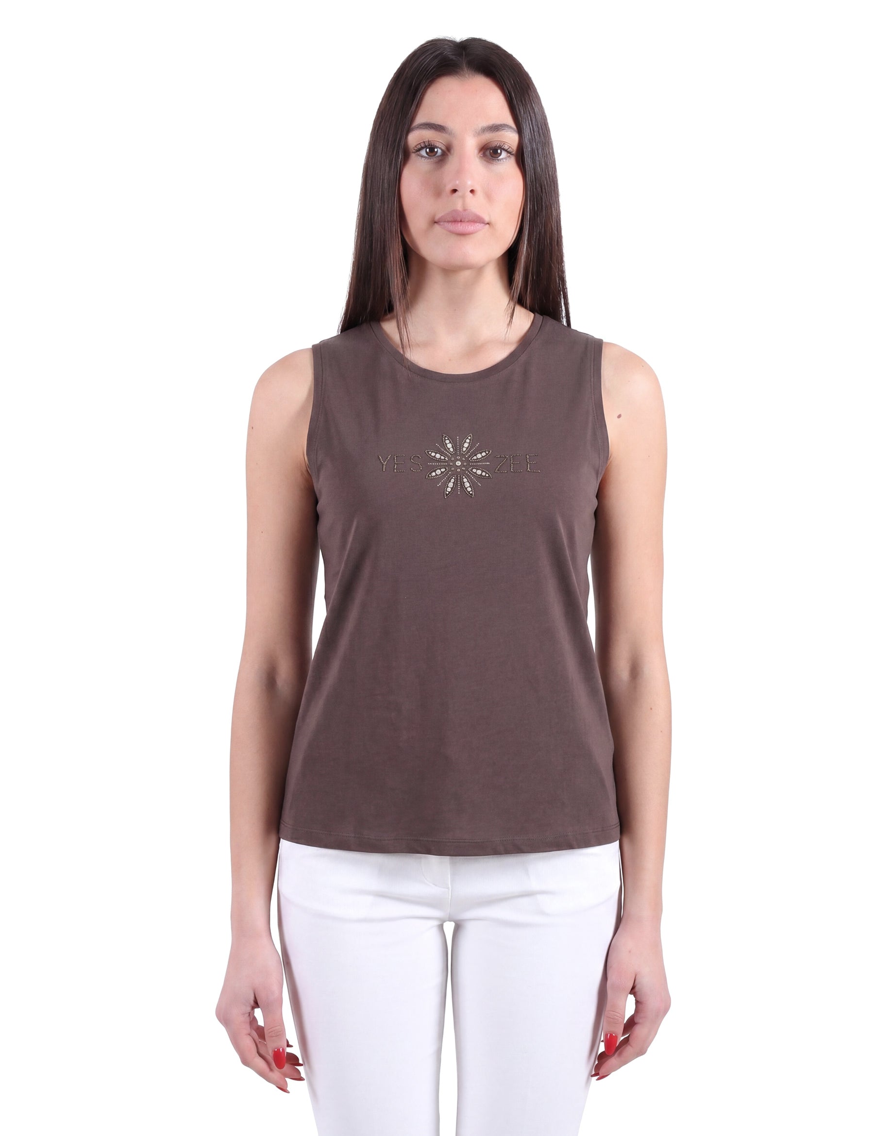 Top e canotte Marrone Yes-zee