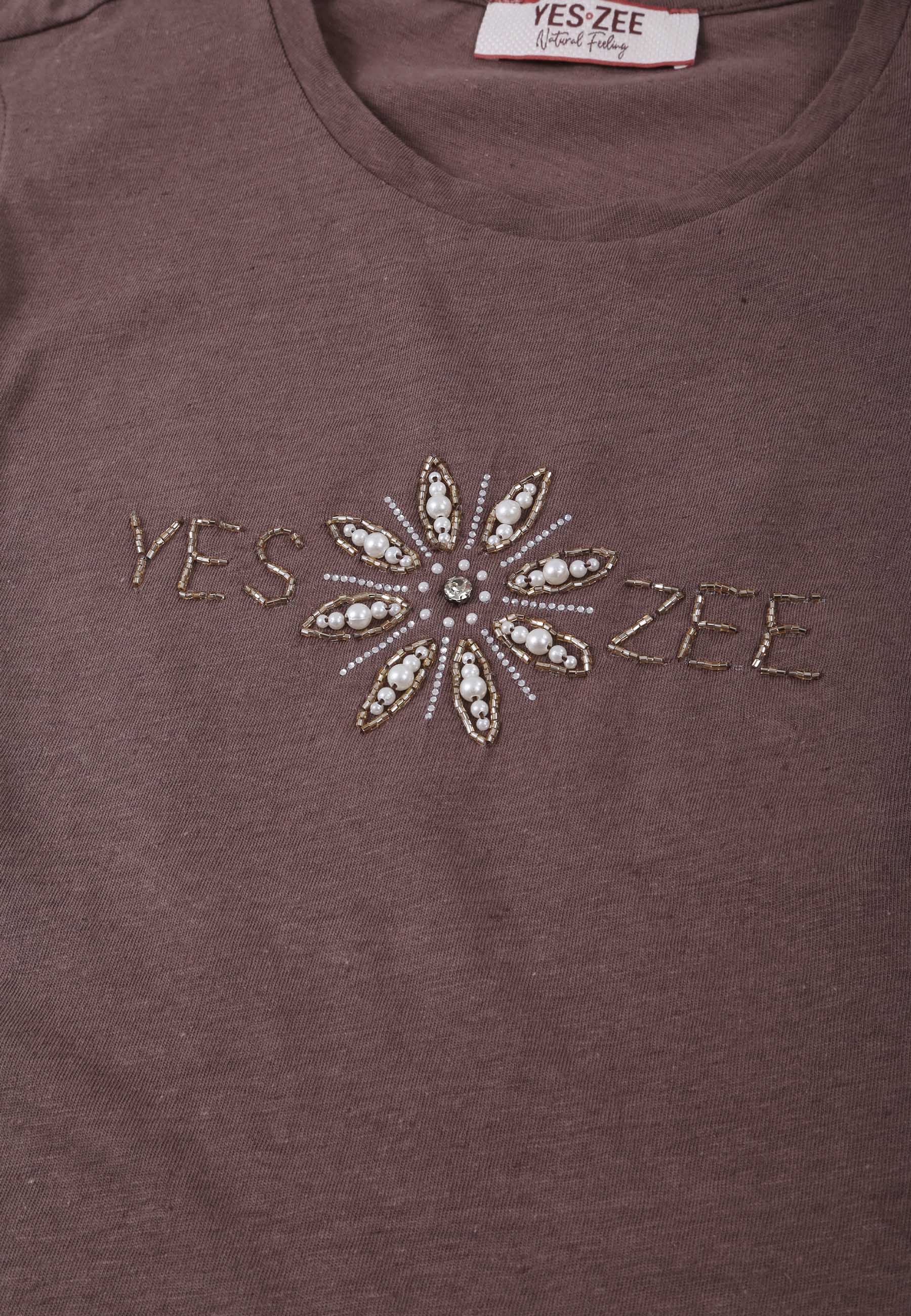 Top e canotte Marrone Yes-zee