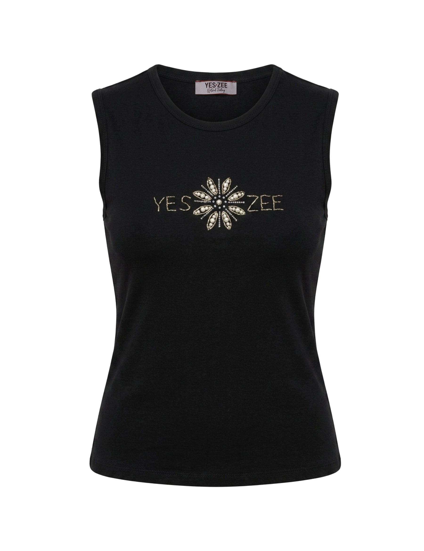 Top e canotte Nero Yes-zee
