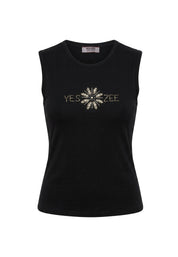 Top e canotte Nero Yes-zee