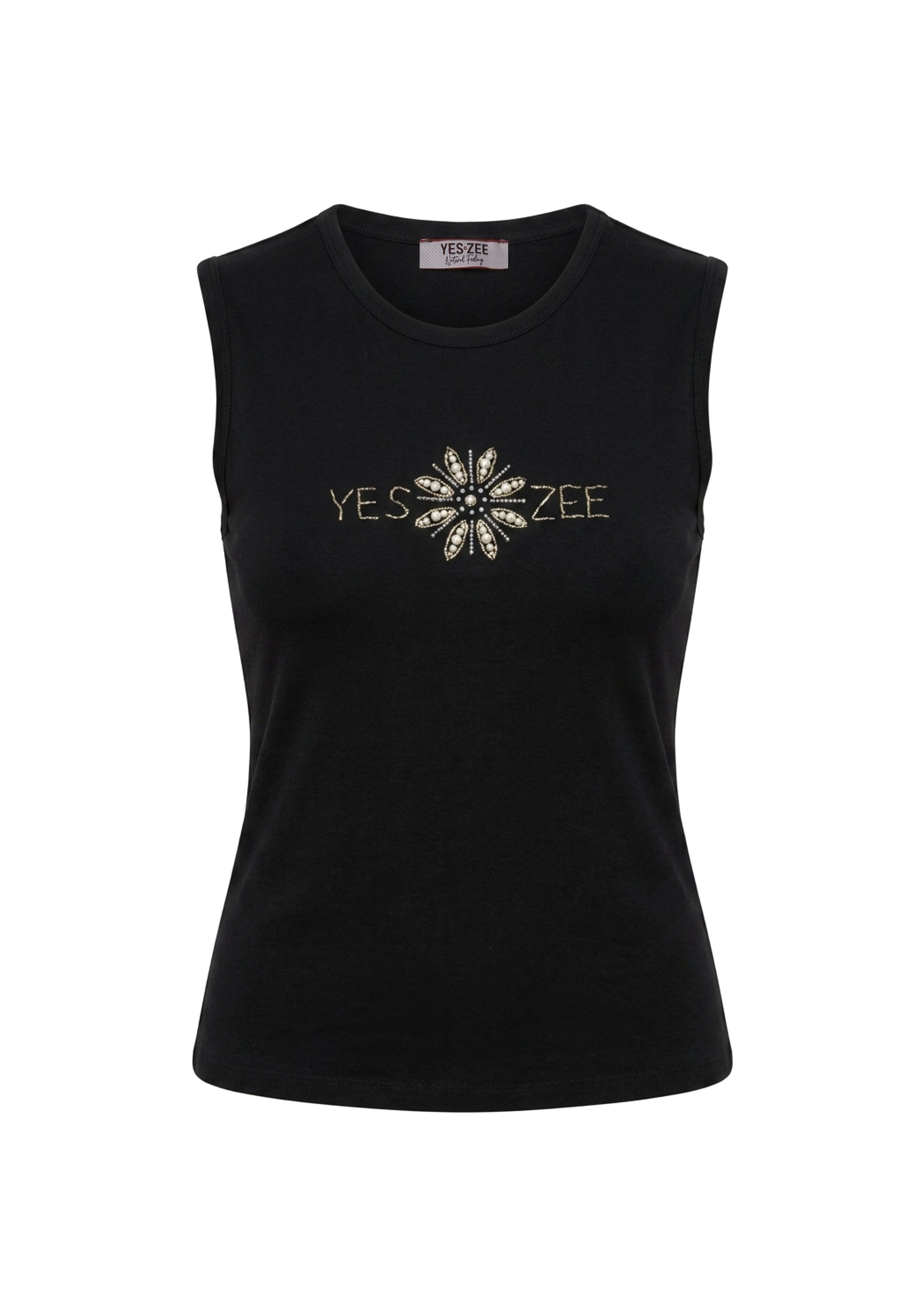 Top e canotte Nero Yes-zee