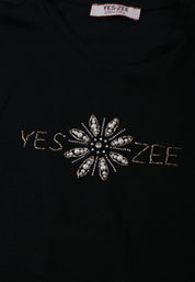 Top e canotte Nero Yes-zee