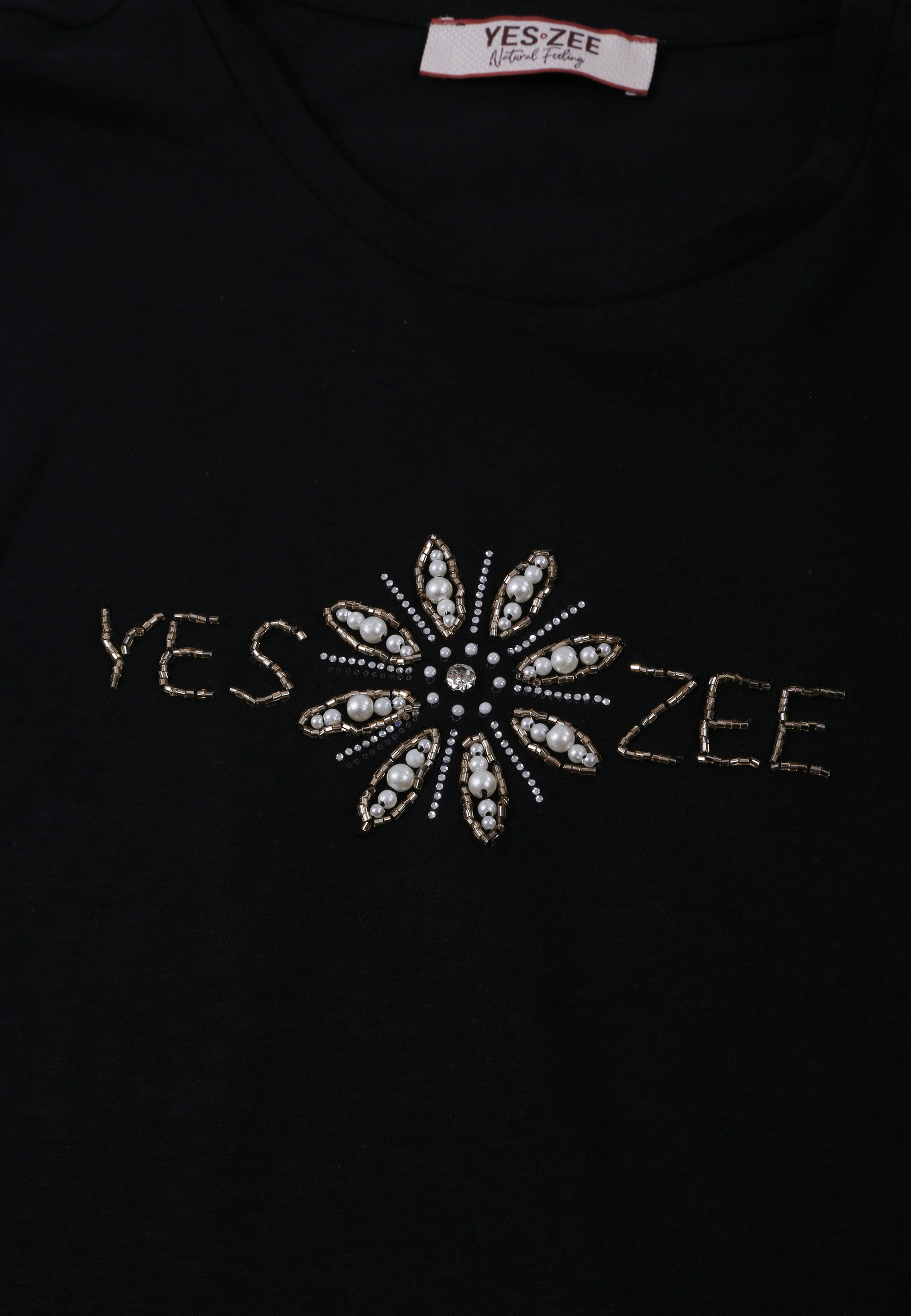 Top e canotte Nero Yes-zee