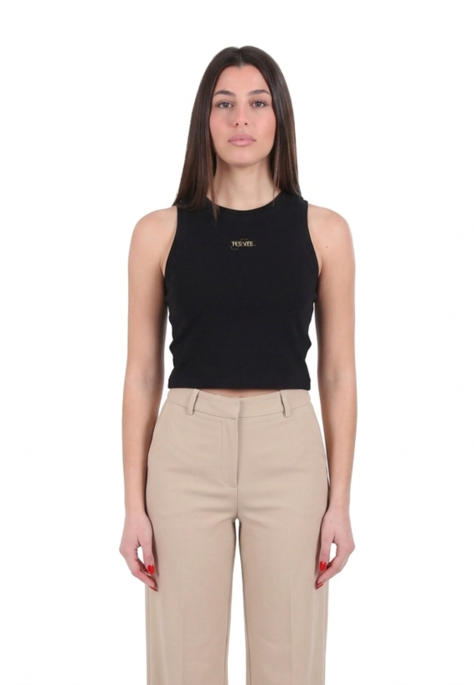 Top e canotte Nero Yes-zee
