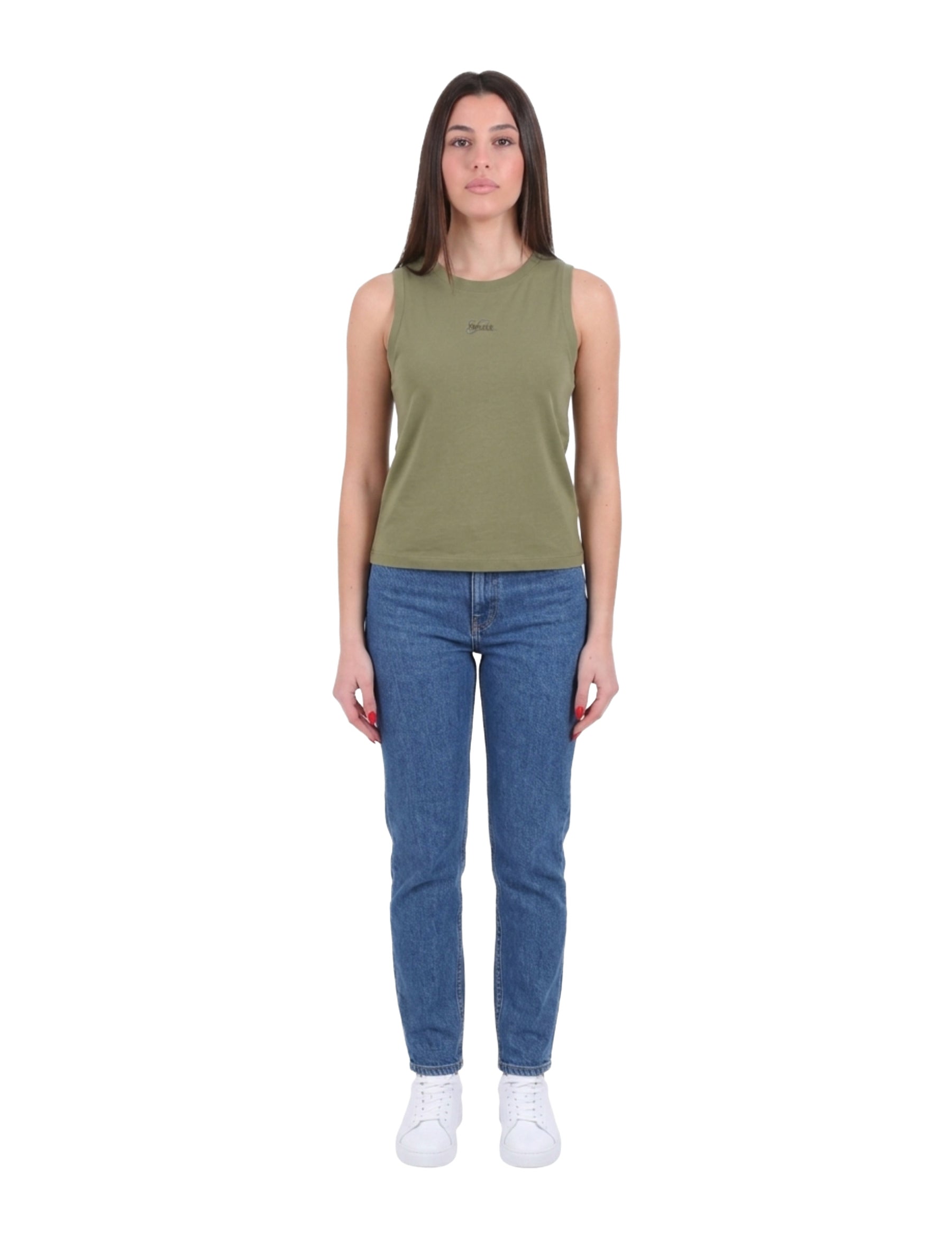Top e canotte Verde Yes-zee
