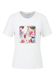 T-shirt Bianco Rosa Yes-zee