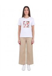 T-shirt Bianco Rosa Yes-zee