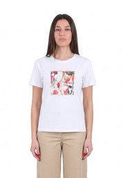 T-shirt Bianco Rosa Yes-zee