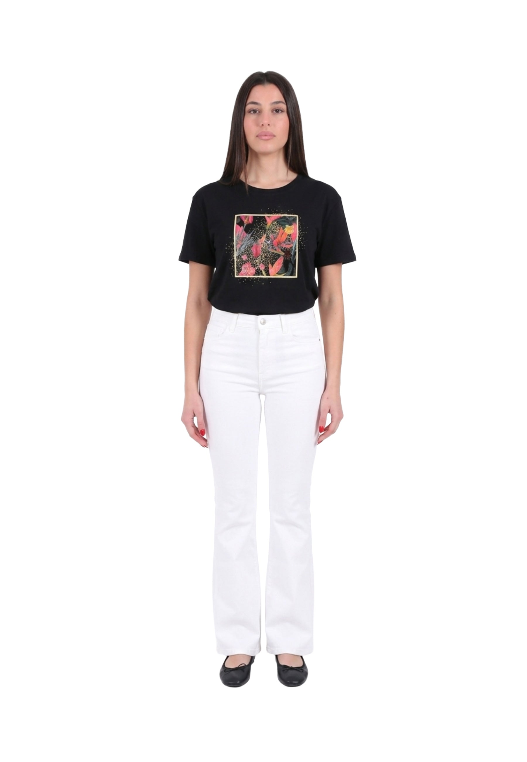 T-shirt Nero/rosa Yes-zee