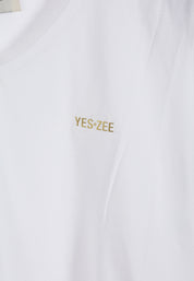 T-shirt Bianco/oro Yes-zee