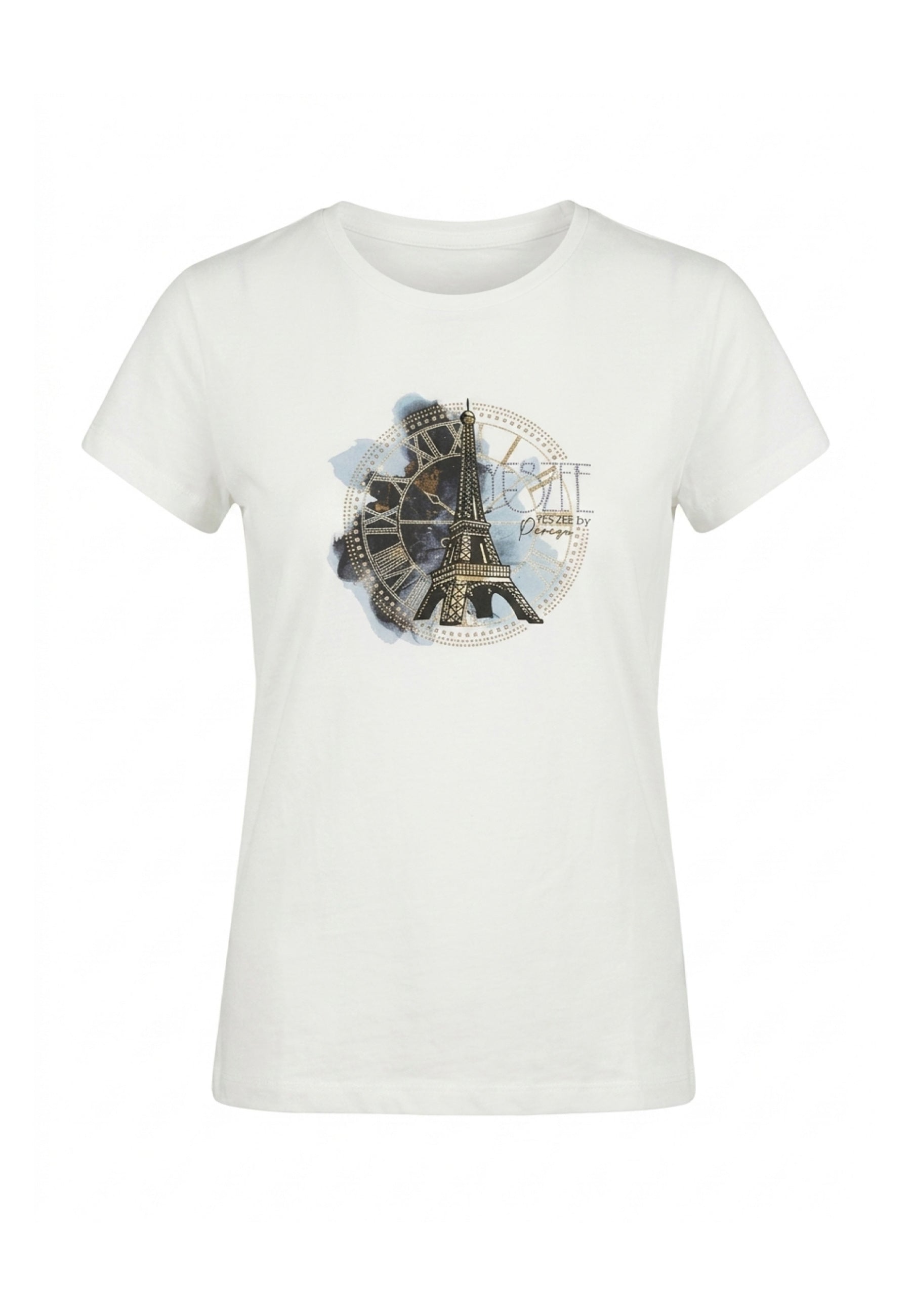 T-shirt Bianco Blu Yes-zee