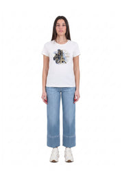 T-shirt Bianco Blu Yes-zee