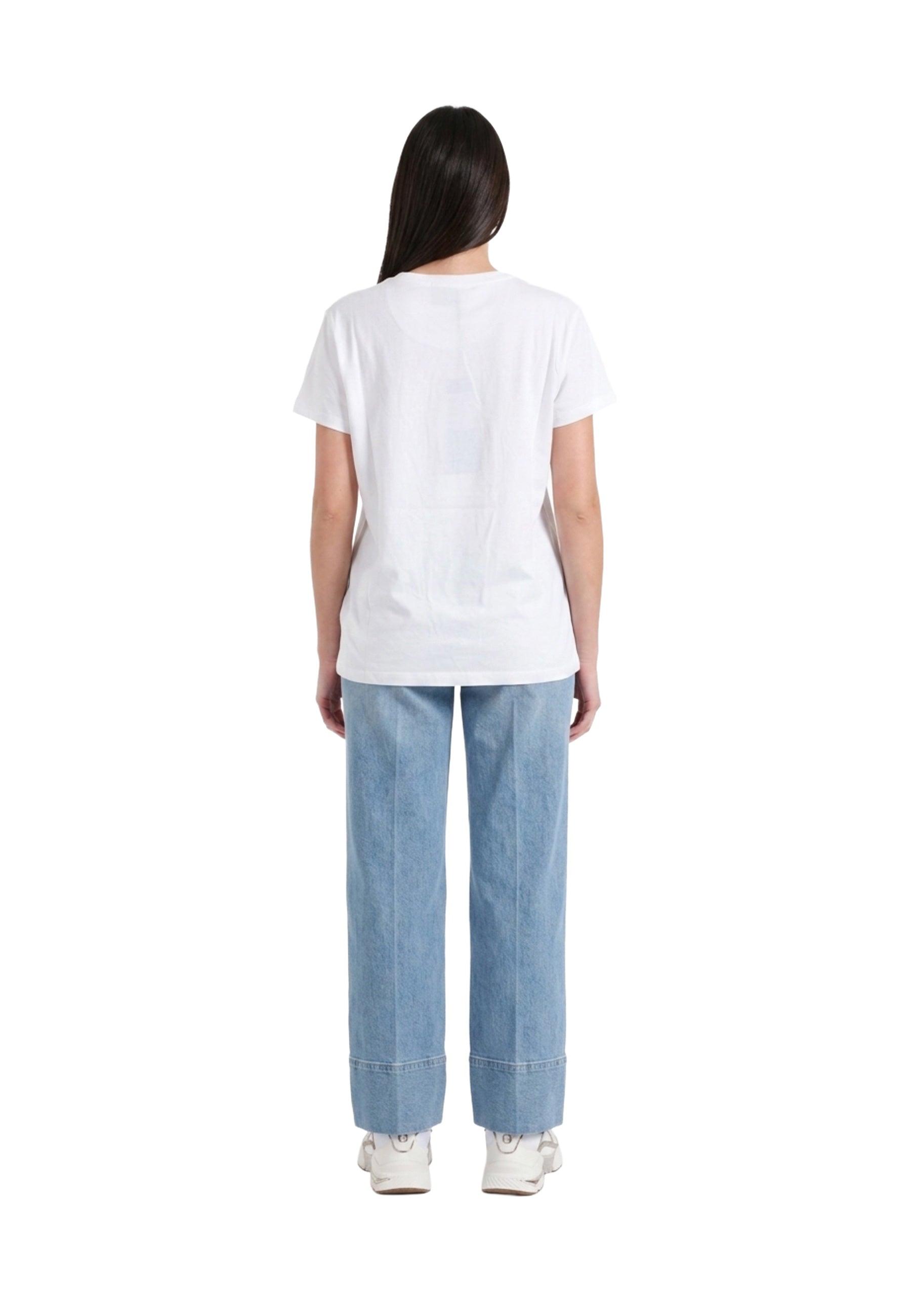 T-shirt Bianco Blu Yes-zee