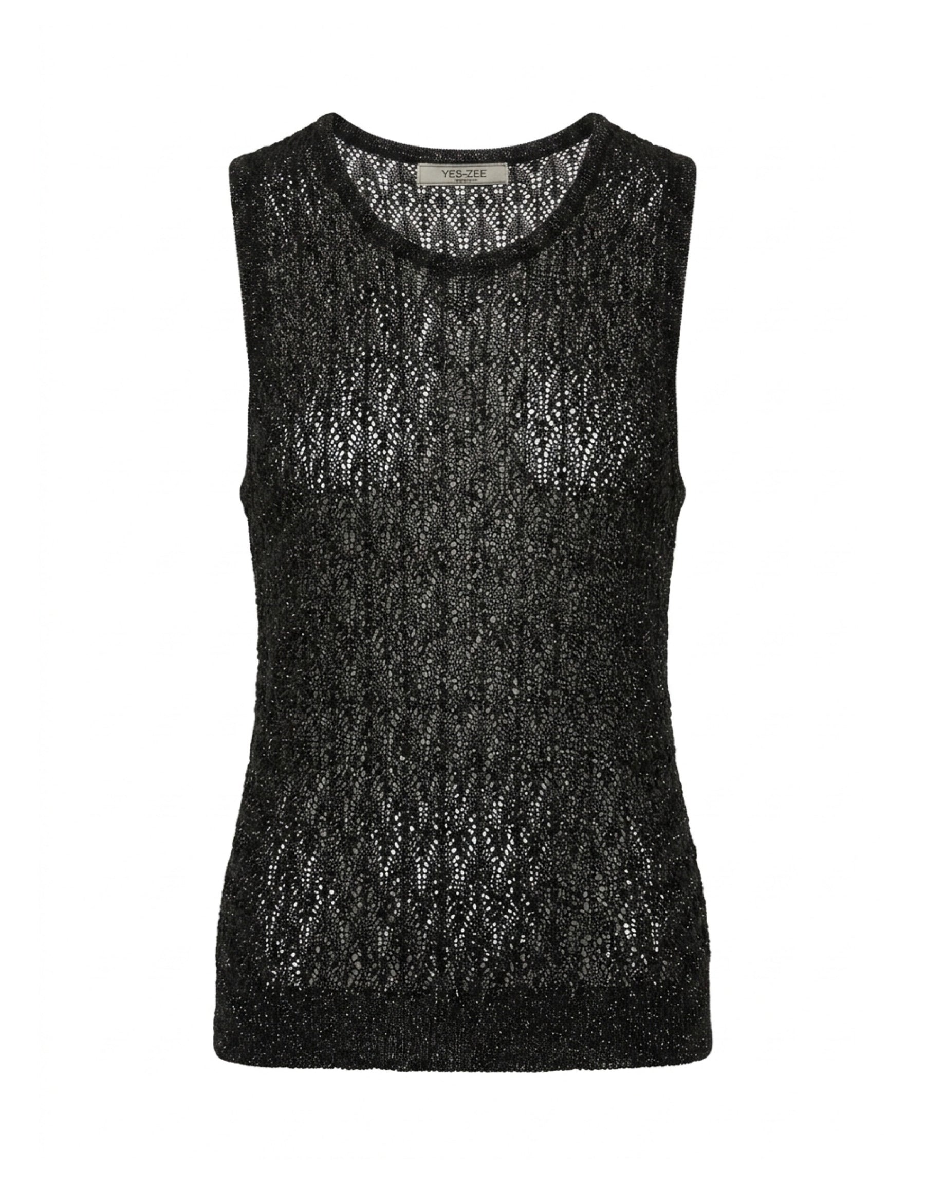 Top e canotte Nero Yes-zee