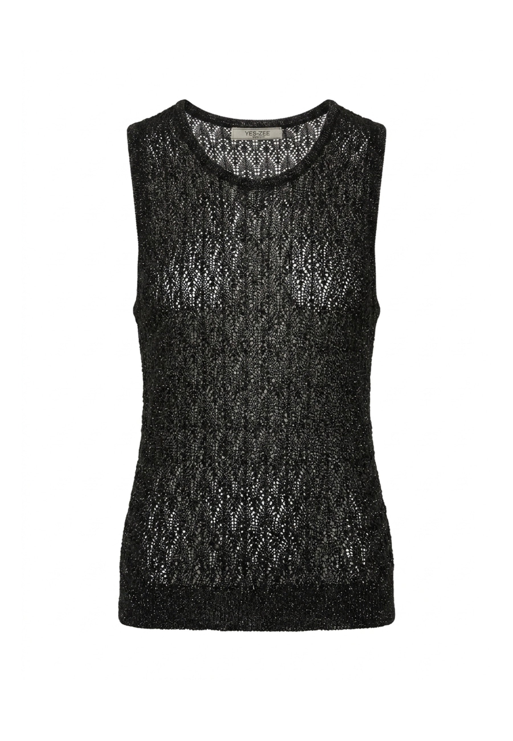 Top e canotte Nero Yes-zee