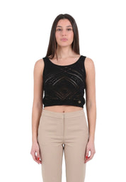 Top e canotte Nero Yes-zee