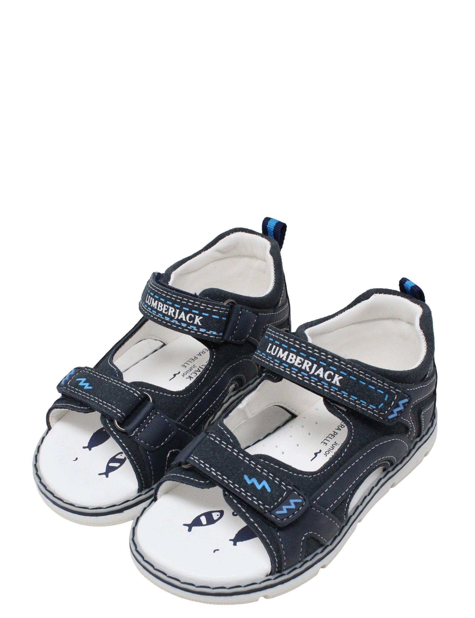 Lumberjack Levi, Sandali Punta Aperta Bambini e Ragazzi, Blu (Navy Blue Cc001), 29 EU Lumberjack Levi, Sandali Punta Aperta Bambini e Ragazzi, Blu (Navy Blue Cc001), 29 EU