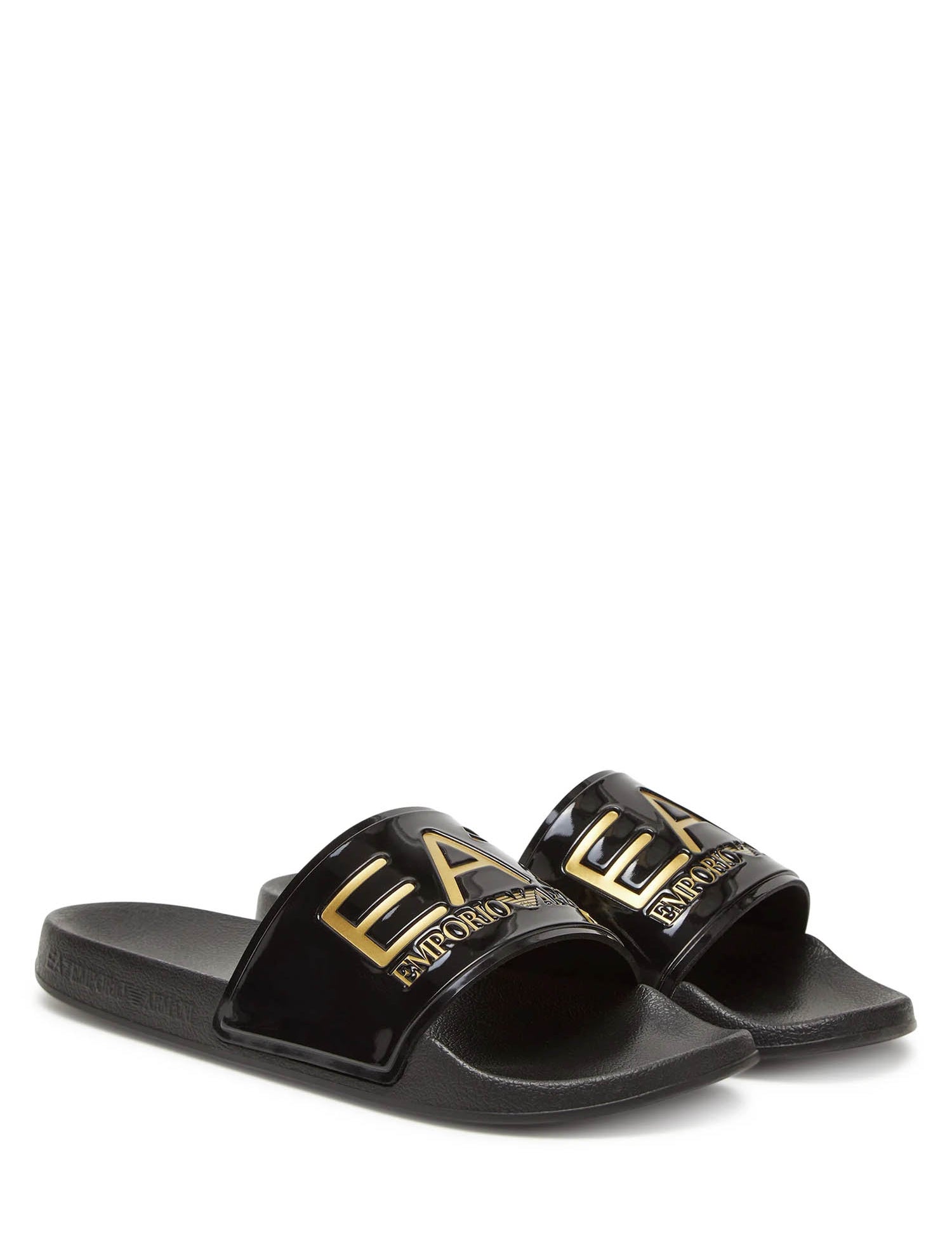 Ciabatte Nero Oro Ea7 Emporio Armani
