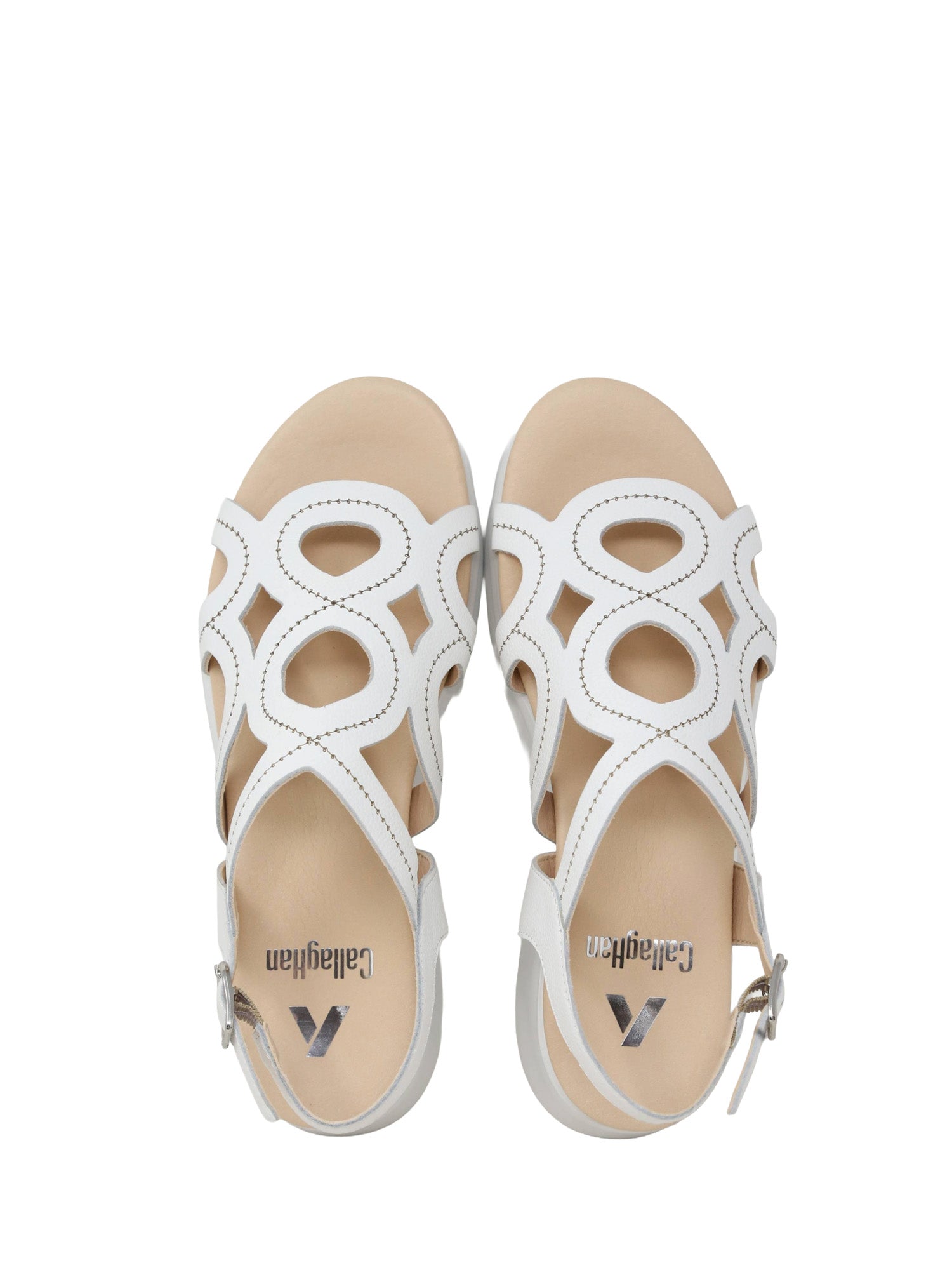 Sandali zeppa Bianco Callaghan