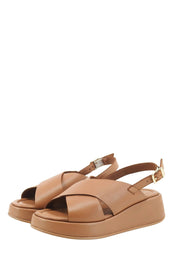 Sandali zeppa Marrone Frau