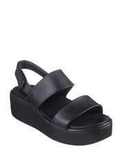 Sandali zeppa Nero Skechers
