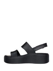 Sandali zeppa Nero Skechers