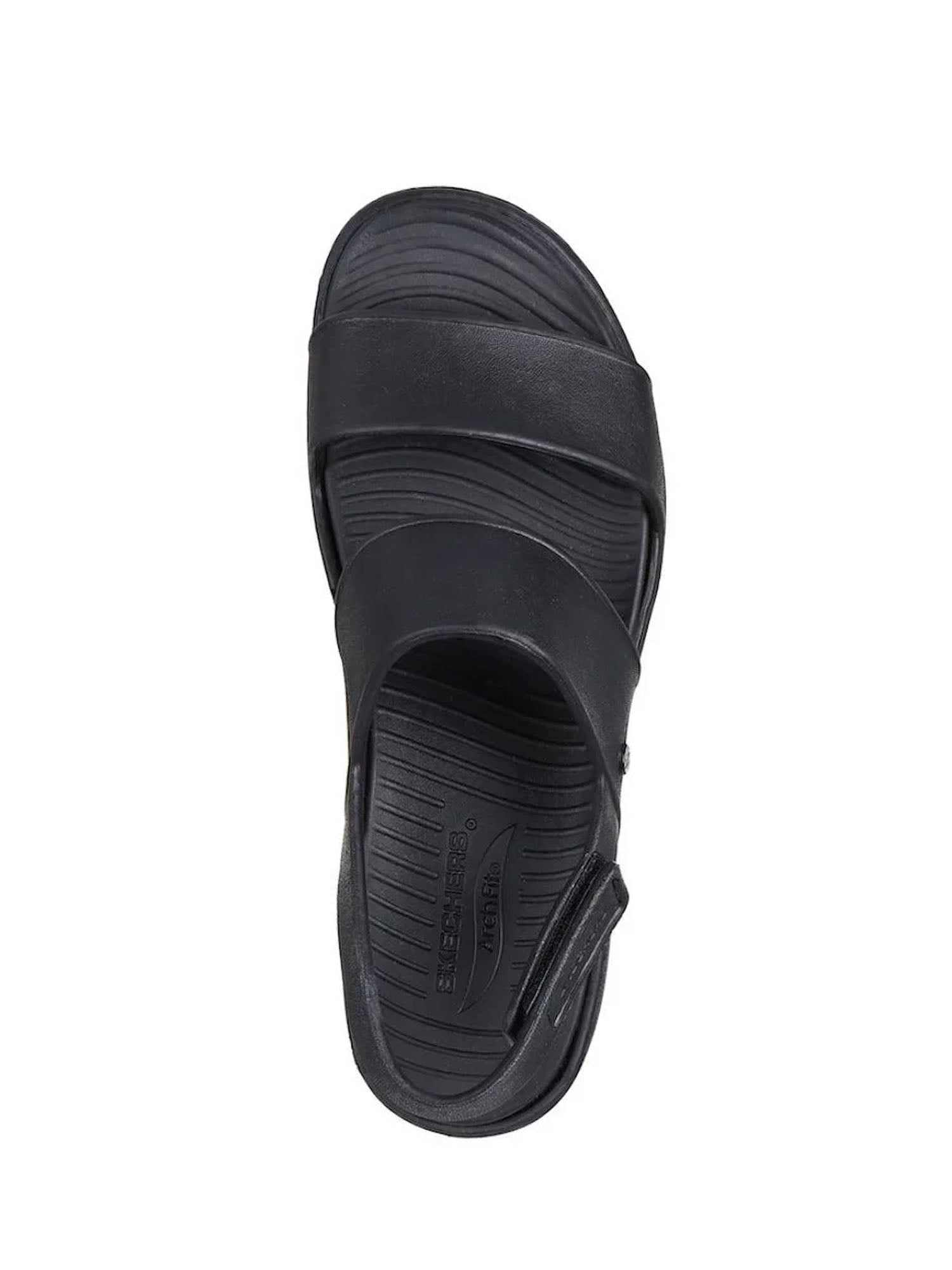 Sandali zeppa Nero Skechers
