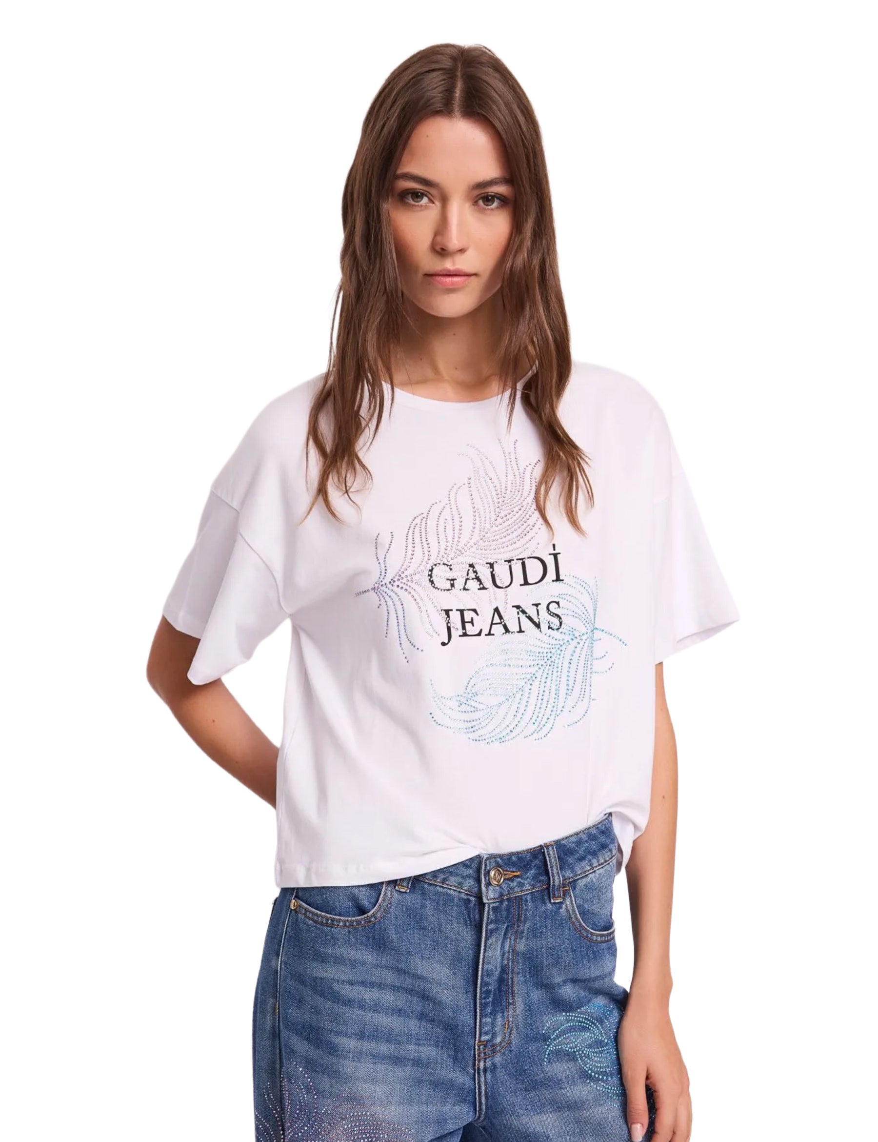 T-shirt Bianco Gaudi Jeans